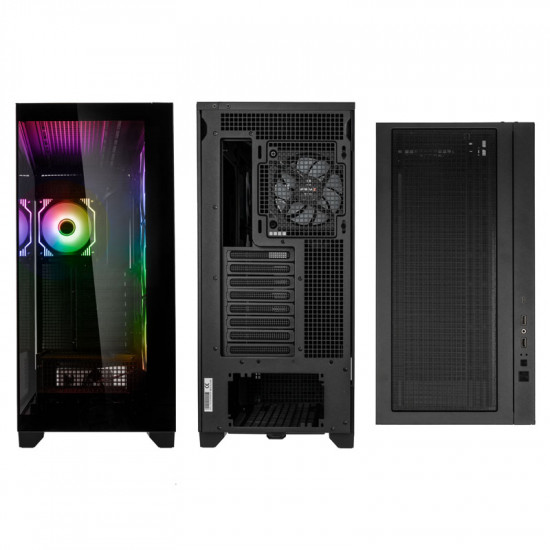 Kolink Unity Arena ARGB Midi Tower Showcase - Black E-ATX 420mm clearance with 4 ARGB Fans