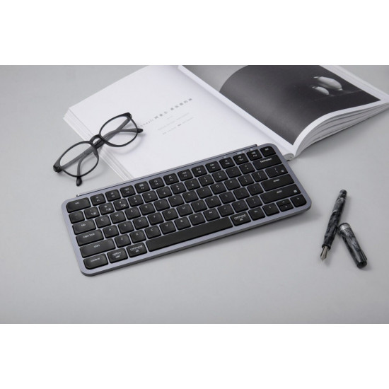 Keychron B1 Pro (B1P-K1) Ultraslim Mini Wireless BT Keyboard ZMK Online customize Gray 75% US Lay