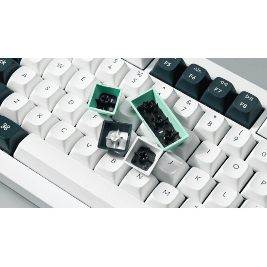 Keychron Q1 HE (Q1H-P1) QMK White Wireless Custom Hall Effect Keyboard Purple Switch 75% US Layout