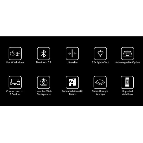 Keychron K5 V2 (K5X-B4) QMK Wireless Mechanical Keyboard Banana Switch RGB 100% US Layout