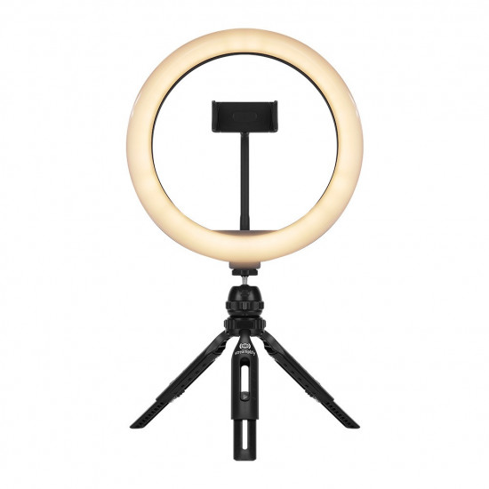 Streamplify Light 10 Streaming Ring Light - Black - 26cm & tripod - selfie stick
