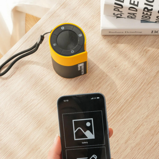 Kodak Memo Shot ERA -  2-in-1 Instant Camera and Photo label Printer + one Roll, Yellow