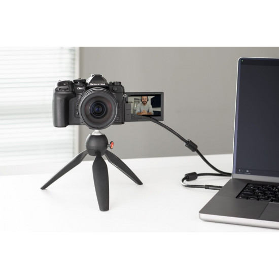 Olympus OM System OM-1 II body black w. CB-USB13 USB cable,  Shoulder strap, BLX-1 Li-ion battery