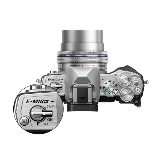 Olympus 14-42mm 1:3.5-5.6 EZ SILVER M.ZUIKO DIGITAL (EZ-M1442EZ) Lense Micro FT