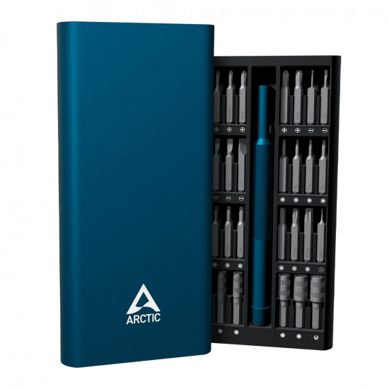 Arctic Precision Screwdriver Toolkit - Magnetic Bit Holder - 62 interchangeable magnetic bits