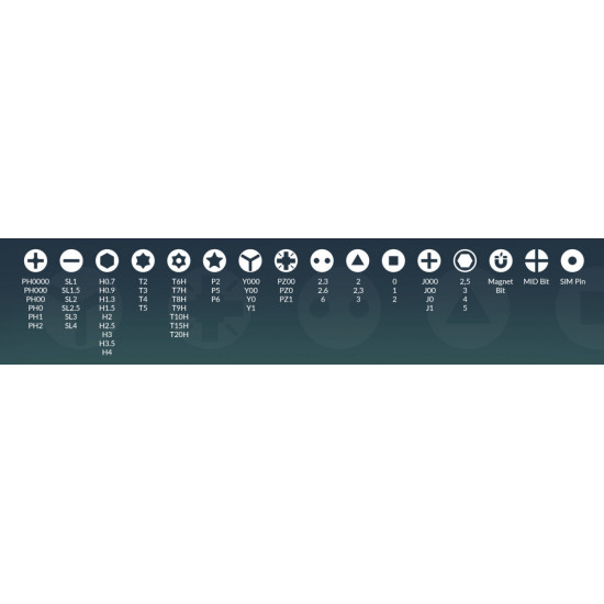 Arctic Precision Screwdriver Toolkit - Magnetic Bit Holder - 62 interchangeable magnetic bits