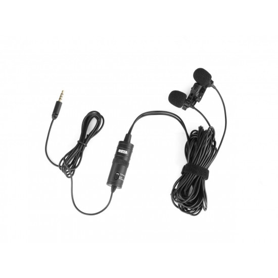 BOYA BY-M1DM wired mic Dual Lavalier Microphone