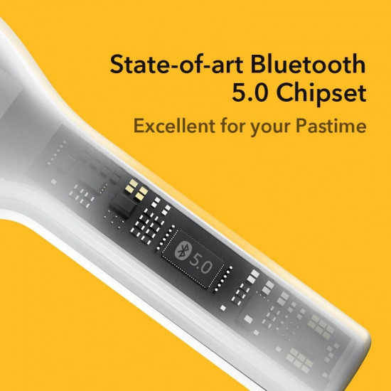 QCY T5 TWS WHITE True Wireless Gaming Earbuds 5.1 Bluetooth Headphones ENC IPX5 Speaker 6mm 5hrs