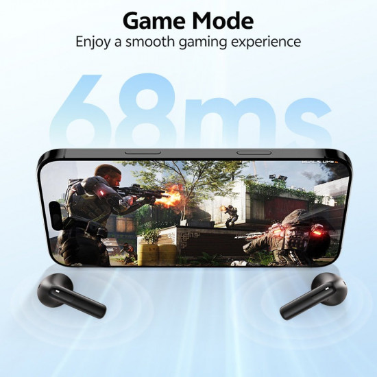 QCY AilyBuds E10 Black Hires Audio LDAC Semi-Ear TWS 4mics ENC 13mm dynamic driver IPX4 35h