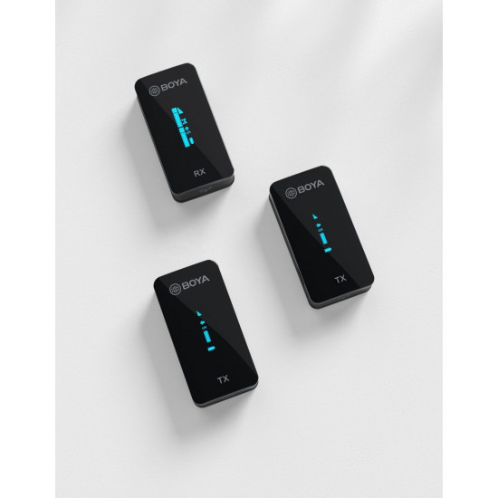 BOYA BY-XM6-S2  2.4 Ghz wireless mic system 3.5mm for camera, phone, laptop 2 transmitters- 2 person