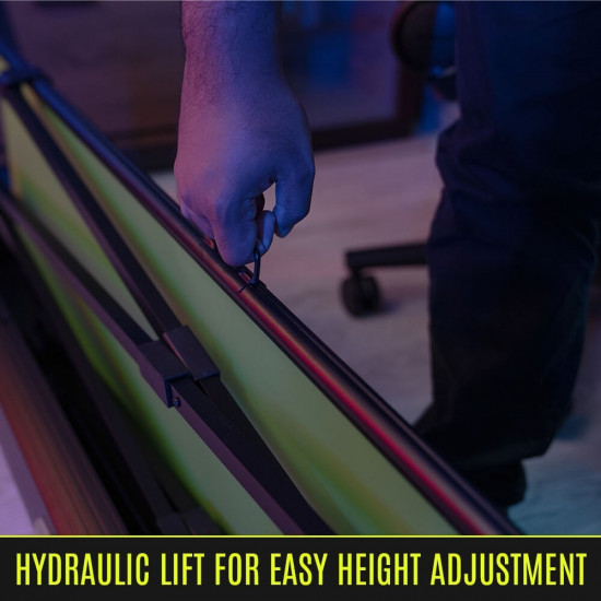 Streamplify SCREEN LIFT Green Screen, 200 x 150cm, Hydraulic Lift, lockable wheels