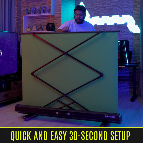 Streamplify SCREEN LIFT Green Screen, 200 x 150cm, Hydraulic Lift, lockable wheels