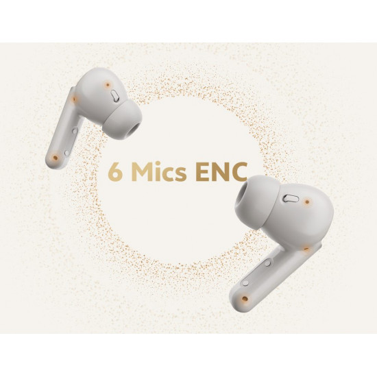 QCY Buds ANC Black (HT15)- 45db ANC TWS Earbuds 35h 5 mic ENC, ear-canal adaptive tech, leather case