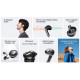 QCY AilyBuds Pro Semi-Ear ANC TWS Black 6 mic & A.I. Noise Cancel. LDAC Audio Ultra HD Multi-point