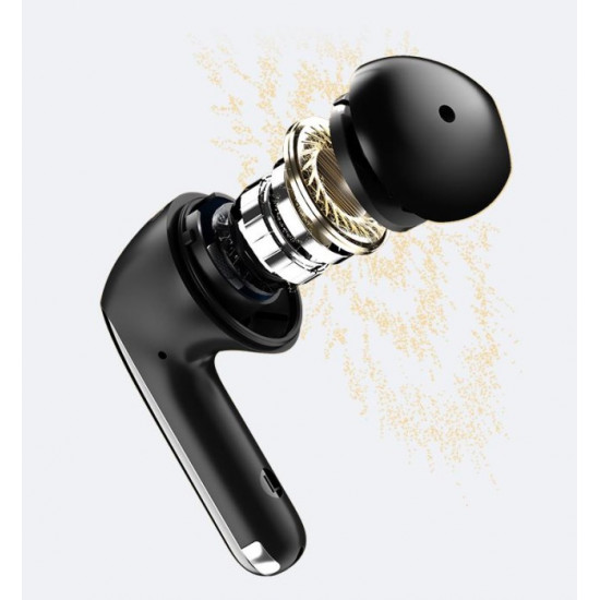 QCY AilyBuds Pro Semi-Ear ANC TWS Black 6 mic & A.I. Noise Cancel. LDAC Audio Ultra HD Multi-point