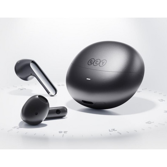 QCY AilyBuds Pro Semi-Ear ANC TWS Black 6 mic & A.I. Noise Cancel. LDAC Audio Ultra HD Multi-point