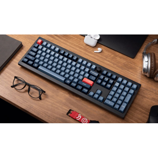 Keychron V6 Max (V6M-D1) QMK/VIA Wireless BT/2,4/Wired Custom Mechanical Keyboard Red Switch 100% US