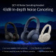 QCY H3 High-Res Headset Blue - w. Mic, Active Noise Canceling with 4 mode ANC 60h Multipoint