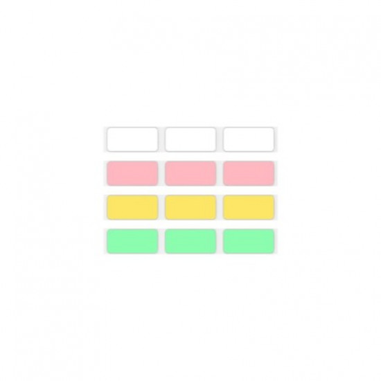 Kodak Label ERA M50 Sticker Label 12 Rolls Set (White 9Rolls, Pink/Green/Yellow 1 Roll Each)