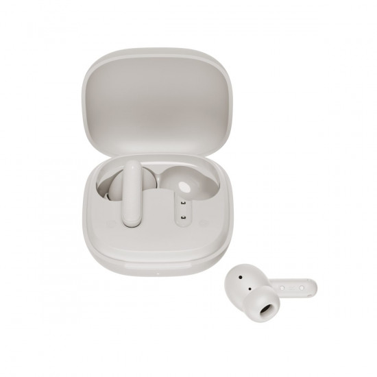 QCY Buds White (QT43) - Noise Reduction Clear Calls TWS Earbuds 35h, 10mm dynamic drivers