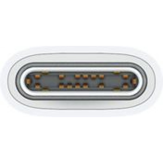 Apple Braided USB 2.0 Cable USB-C male - USB-C Λευκό 1m (MQKJ3ZM/A)