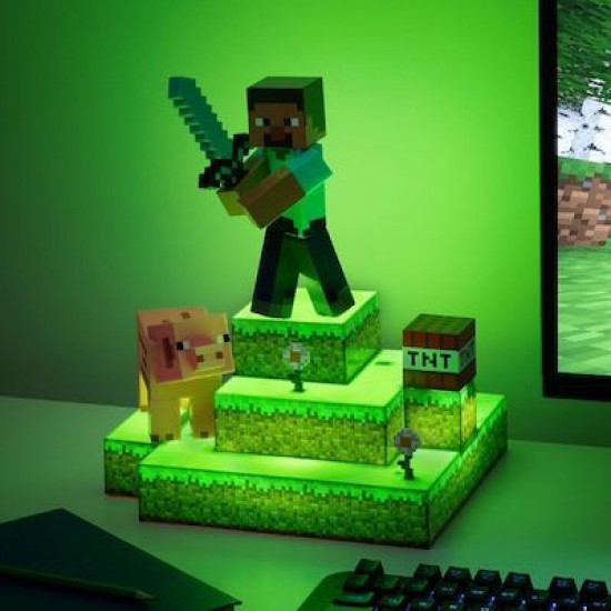 Paladone Παιδικό Διακοσμητικό Φωτιστικό Minecraft Πολύχρωμο 25x23x30εκ. PP9463MCF