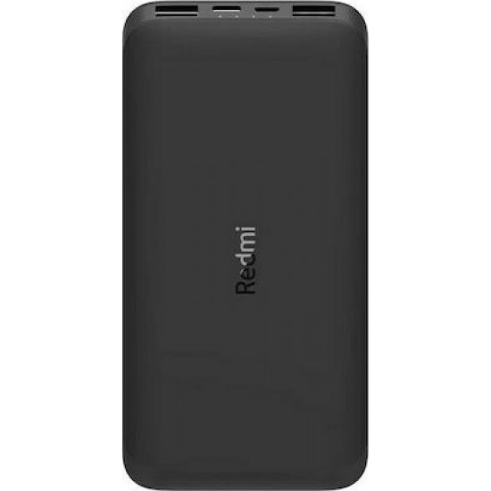 Xiaomi Redmi Power Bank 20000mAh 18W με 2 Θύρες USB-A Μαύρο
