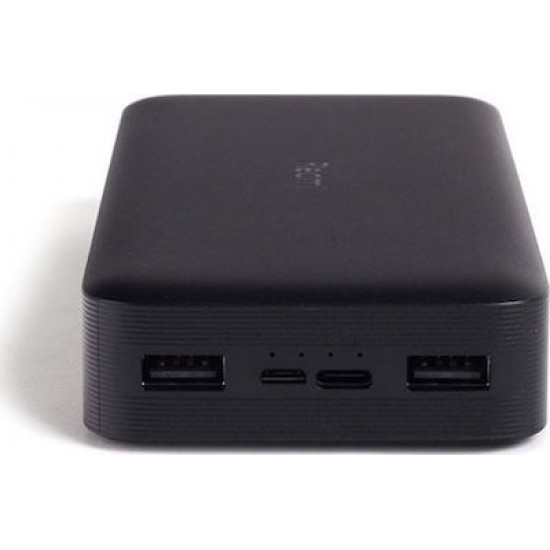 Xiaomi Redmi Power Bank 20000mAh 18W με 2 Θύρες USB-A Μαύρο