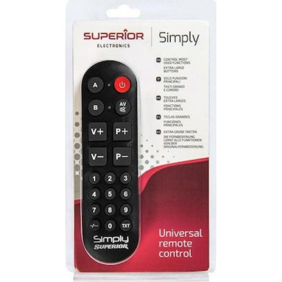 Superior Electronics Universal Τηλεχειριστήριο Simply (Numeric) για Τηλεοράσεις
