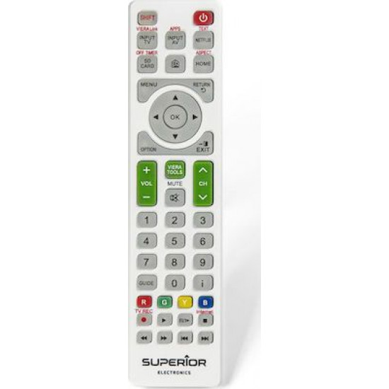 Superior Electronics Συμβατό Τηλεχειριστήριο Ready To Use (Panasonic) για Τηλεοράσεις Panasonic