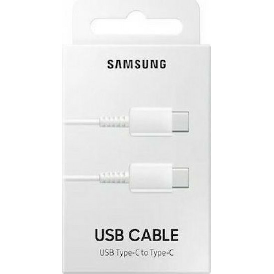 Samsung Regular USB 2.0 Cable USB-C male - USB-C male Λευκό 1m (EP-DA705BWE)