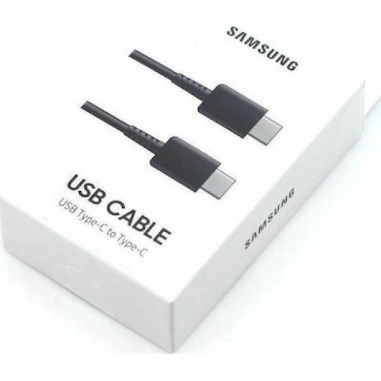 Samsung Regular USB 2.0 Cable USB-C male - USB-C male Μαύρο 1m (EP-DA705BBEGWW)