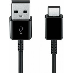 Samsung Regular USB 2.0 Cable USB-C male - USB-A male Μαύρο 1.5m (EP-DG930MBEGWW)