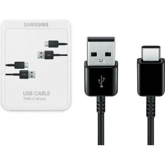 Samsung Regular USB 2.0 Cable USB-C male - USB-A male Μαύρο 1.5m (EP-DG930MBEGWW)