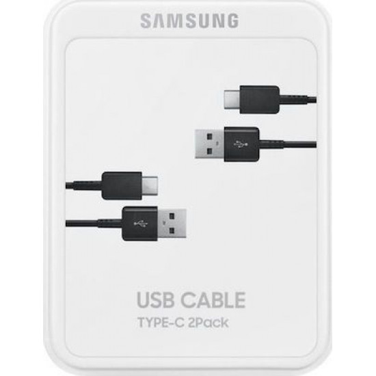 Samsung Regular USB 2.0 Cable USB-C male - USB-A male Μαύρο 1.5m (EP-DG930MBEGWW)
