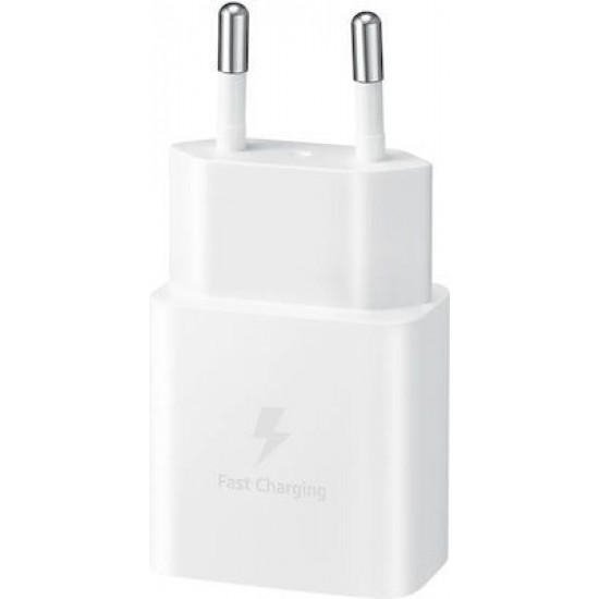 Samsung Φορτιστής Χωρίς Καλώδιο με Θύρα USB-C 15W Power Delivery Λευκός (EP-T1510N)