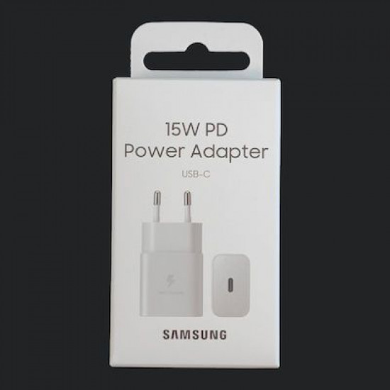 Samsung Φορτιστής Χωρίς Καλώδιο με Θύρα USB-C 15W Power Delivery Λευκός (EP-T1510N)