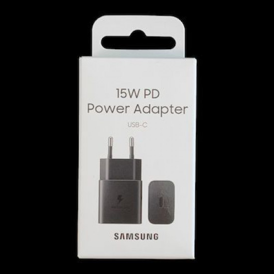 Samsung Φορτιστής Χωρίς Καλώδιο με Θύρα USB-C 15W Power Delivery Μαύρος (EP-T1510N)