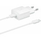 Samsung Φορτιστής με Θύρα USB-C και Καλώδιο USB-C 15W Power Delivery Λευκός (EP-T1510X)
