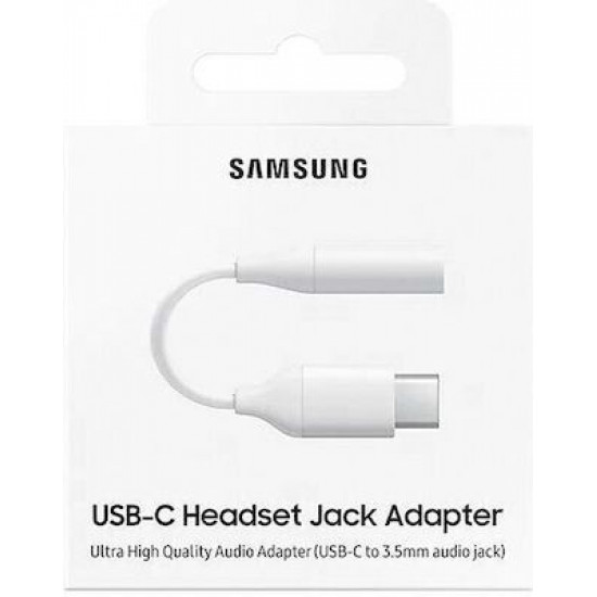 Samsung Μετατροπέας USB-C male σε 3.5mm female Λευκό (EE-UC10JUWEGUS)