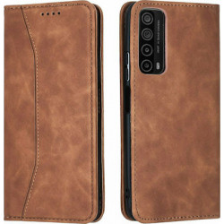 Bodycell Book Case Pu Leather Huawei P Smart 2021 Brown