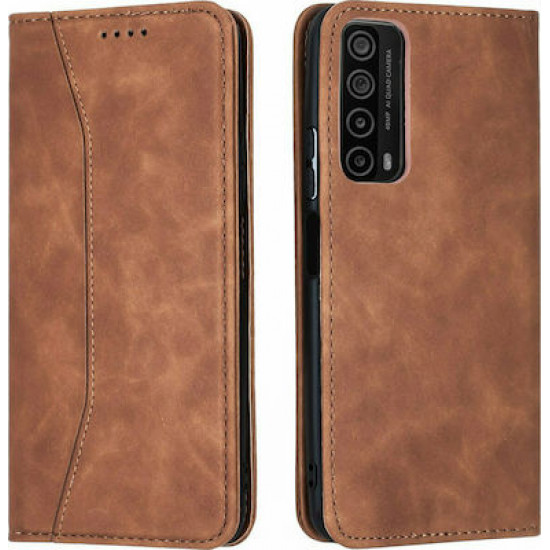 Bodycell Book Case Pu Leather Huawei P Smart 2021 Brown