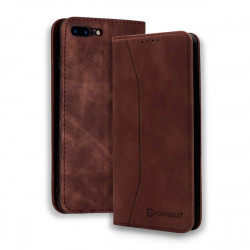 Bodycell Book Case Pu Leather iPhone 7/8 Plus Dark Brown