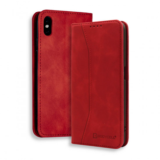 Bodycell Book Case Pu Leather iPhone XS MAX Red
