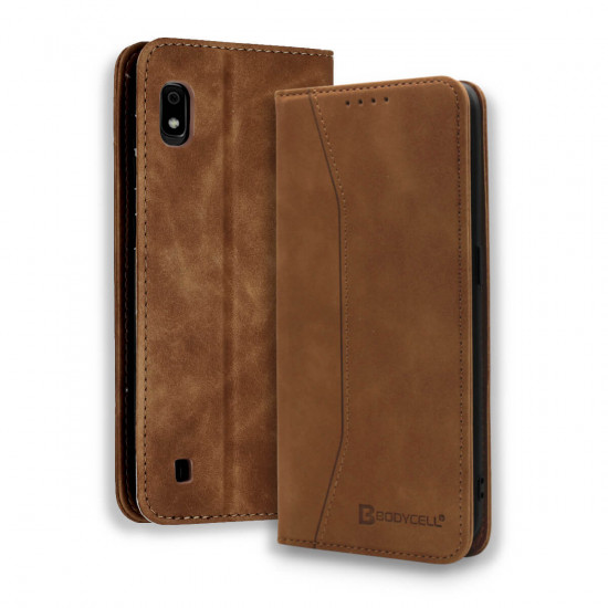 Bodycell Book Case Pu Leather Samsung A10/M10 Brown