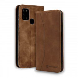 Bodycell Book Case Pu Leather Samsung A21S Brown