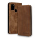 Bodycell Book Case Pu Leather Samsung A21S Brown