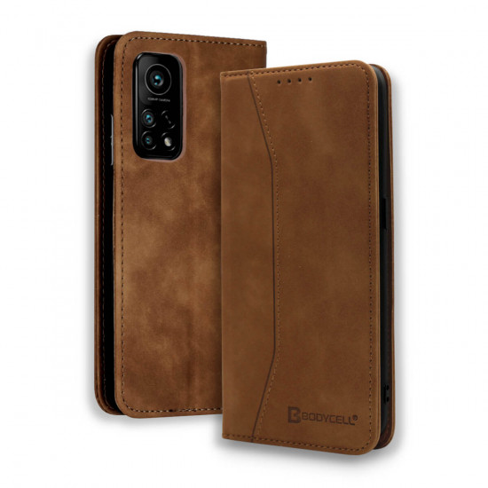 Bodycell Book Case Pu Leather Xiaomi Mi 10T/10T Pro Brown