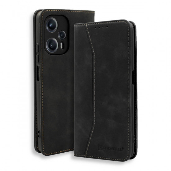 Bodycell Book Case Pu Leather Xiaomi Poco F5  Black