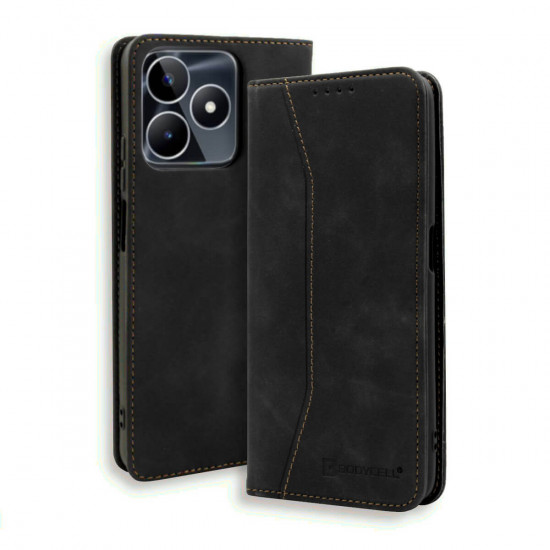 Bodycell Book Case Pu Leather Realme C53/Narzo N53 Black